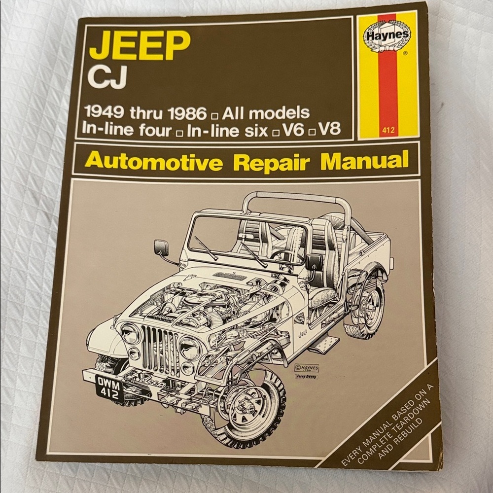 Hanes Jeep CJ Repair Manual 1949 thru 1986 Like New